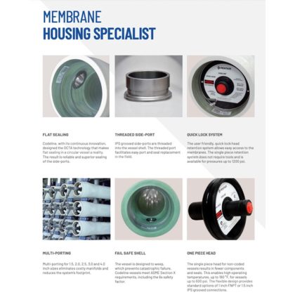8'' membrane housing 1 element 300 PSI